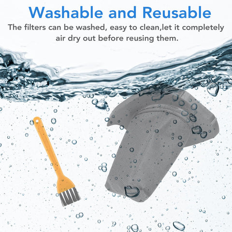 Vibe 3 In 1 Vacuum Filter Replacement For Bagless Stick Vacuum SD20020 Series underwater with cleaning brush.