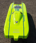 High Speed RC Boat With Fiber Glass Unibody, Water Cooled Motor And ESC, CNC Metal Rudder, 65-70KMH Capable in yellow
