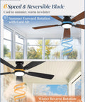 Smart Flush Mount 52 Inch Ceiling Fan With Lights Remote App Wall Switch Control 6 Speed Whisper Quiet Reversible Motor