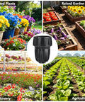 Six Pack 3/4 Inch Female Pipe Thread To 1/2 Inch Drip Tubing Adapter Swivel Garden Hose Connector For 1/2 Inch Drip Line Fits Standard 3/4 Inch Hoses And Faucets black irrigation connector for potted plants, raised beds, nursery, and agriculture
