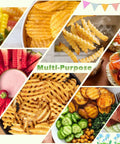Suuker large crinkle cutter for vegetables; stainless steel wavy knife for fries, chips, cucumbers and carrots