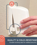 Hand installing Dual Fit Outlet Covers For Standard And Decora Plugs, Baby Proof Electrical Outlet Covers That Keep Little Fingers Safe