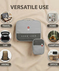 Grab And Go Travel First Aid Bag Set With Large And Small Empty Medical Bags And Independent Compartments For Easy Organization At Home In The Car Or On The Go A Compact Medical Travel Bag displayed with versatile use locations.