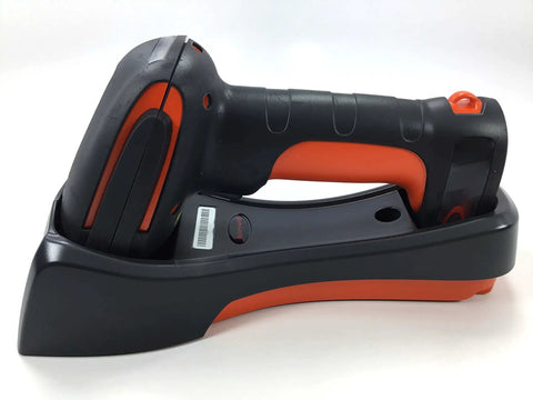 Granit 1911i ER Extended Range Wireless Bluetooth Beefy Heavy Duty Industrial-Grade Area-Imaging Barcode Scanner in cradle side view