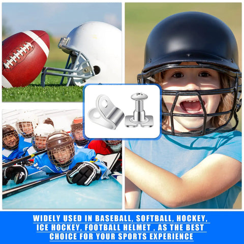 32 Piece Helmet Repair Kit With R Clips, Screws, Nuts And Rubber Gaskets for sports helmets in use across various activities
