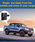 Top Shelf Rock Solid Bed Tie Down Anchors Box Link Bracket Kit With Keyed Locking Plates And Die Cast Zinc Housing For Ford F150 F250 F350 Raptor 2015 To 2022 displayed on a Ford Raptor truck with scenic background.