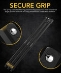 Impact Grade Socket Adapter Set With 12 Inch Extension Bit Holder Three Piece One Quarter Inch Three Eighth Inch And One Half Inch Drive To Convert Your Drill Into A Heavy Duty Impact Wrench Built From Heat Treated Chrome Vanadium Steel, showing secure grip design.