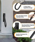 Built Tough Heavy Duty Metal Handrails U Shaped Safety Grab Bars Featuring Non Slip Black Powder Coating For Rugged Wall Mount Outdoor Indoor Stairs Porch Access mounted on wall with non-slip grip.