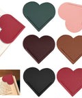 Genuine Leather Heart Page Corner Bookmarks For The Reading Crew Soft Grip Clips Totally Sweet Multi Color Set displayed.