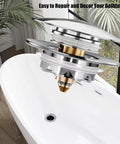 Bathtub Drain Stopper Pop Up Tub Stopper Hair Catcher with universal design above a white bathtub.