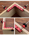 90 Degree Aluminum Alloy Corner Clamps Kit, Heavy Duty Right Angle Clamping Squares For DIY Woodworking, Shelves, Boxes, Frames, Drawers And Cabinets, 5.5 X 5.5 Inches, 4 Pack on wood joint