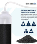 Snap On Your Fridge Or Ice Maker With This Inline Post Activated Carbon Water Filter Cartridge, NSF certified coconut carbon filter.