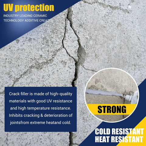 Visible concrete crack demonstrating need for Self Leveling Concrete Crack Filler 3 Pack For Hairline To Quarter Inch Cracks