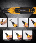 Lightweight Cordless 3.6V Rotary Tool Kit With 55 Piece Set showcasing various attachments for DIY projects.