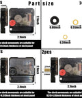 High Torque Quartz Clock Movement Kit With 8 Replacements, 12 Pairs Of Hands, Gaskets And Hooks For DIY Clock Repair components