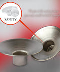 Reusable Metal Candlestick Liners With Drip Guards And Safety Pin Secures Candles Upright, Nickel Plated Bobeches, 2 Pack