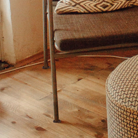 Round Rubber Furniture Coasters Non Slip Feet Pads under chairs on wooden floor