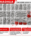 Must Have All In One Hex Head Bolt Kit M3 Through M6 With Nylon Lock Nuts And Washers, 858 Piece Metric Fastener Set For Home Auto And DIY Projects, 17 Sizes From 8mm To 40mm Ready For Any Repair Job, stainless steel assortment in organizer