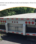 Heavy Duty Rubber Bumper Blocks Two Pack For Dock Safety And Vehicle Protection on flatbed trailer with bumper blocks