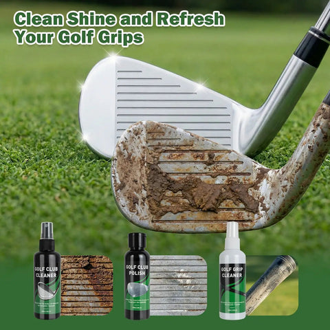 8 In 1 Golf Club Care Kit For Shine And Rust Removal With Cleaner, Brush, Groove Sharpener, Grip Cleaner, Polish, Magnetic Towel, Ball Towel, And Portable Bag Built For Pro Grade Club Cleaning, golf irons and cleaners