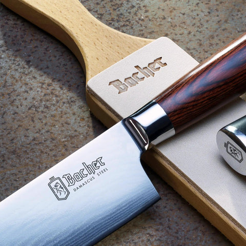 Pro Grade Leather Knife Strop With Double Sided Stropping Leather And Polishing Compound Handmade In Poland near knife blade
