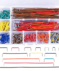 560 Piece Jumper Wire Kit With 14 Lengths Of Assorted Preformed Breadboard Wires in plastic box, Male To Male 24 AWG Jumpers