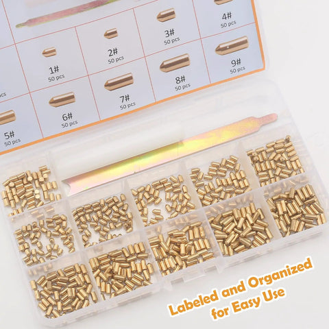 Keyway Rekey Kit For SC1 And SC4 Locks With Bottom Pins 0 Through 9 50 Pins Per Kit in organized labeled case