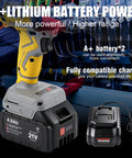 Battery Powered Hydraulic Crimping Tool With 8 Ton Force, Sick Electric Cable Crimper Kit Featuring nine die sets alongside a 21V lithium battery and charger.