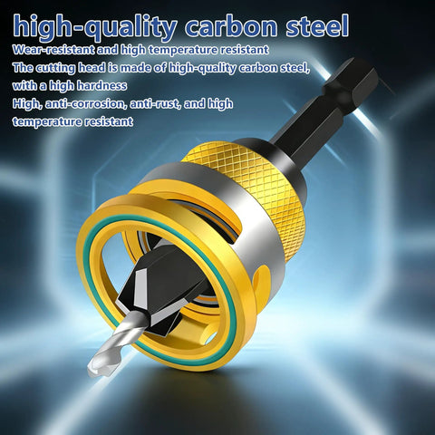 Four Piece Countersink Drill Bit Set With Adjustable Depth Stop And L Shape Wrench For Woodworking HSS Four Blade Countersink Bits