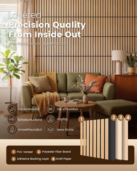 Heavy Duty Peel And Stick Acoustic Wall Tiles 12 Pack Sound Absorbing Panels 12 X 12 Inch High Density Poly Fiber in stylish living room.