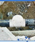 Installed 4 Inch Backwater Valve Drain Backflow Preventer for Sewage and Rainwater, White PVC, DIY Easy Install, Home Plumbing