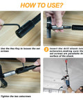 Step-by-step instructions for using 12 Inch Forstner Drill Bit Extension For Seven Sixteenths Inch Hex Shank Extends Drilling Depth By Over 10 Inches
