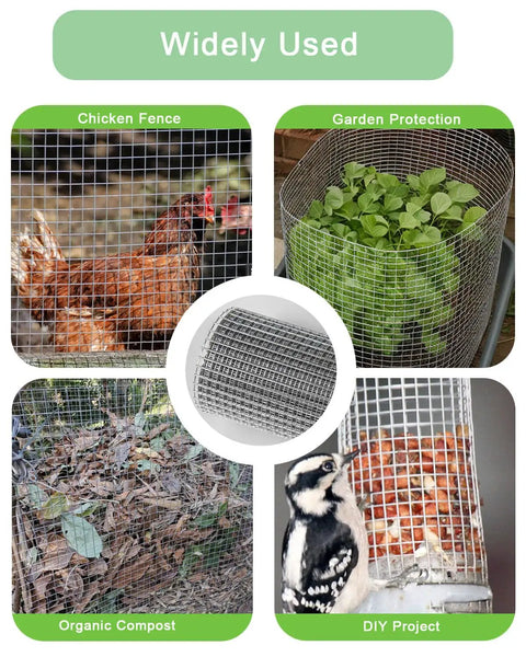 Eight Inch By Ten Foot Mesh Hardware Cloth One Eighth Inch Opening 27 Gauge Welded Wire Mesh used in various applications