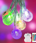 Globe String Lights 60 LED Battery Operated Color Changing Fairy Lights With Remote 26.3 Feet 16 Colors 4 Modes Perfect For Parties
