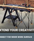 Sidekick Folding Work Table Portable All-In-One Work Bench for DIY Projects with tools on sturdy tabletop