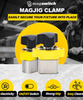 MagJig 95 Magnetic Clamp Two Pack For Woodworking And Welding Magnet Clamp Holder With 95 Lb Holding Force Heavy Duty On Off Switch