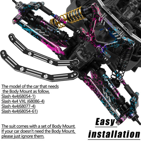 Upgrade Kit For 1/10 Slash, Rustler, Stampede, Hoss 4x4 VXL RC Cars Includes Shock Absorbers, Suspension Arms, in color