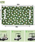 Hella Comfy Golf Cart Seat Covers Smooth Daily Ride Towel Blanket for Universal Two Seater, 52x32 inch with colorful golf design.
