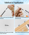 Method of application for 250 Pack Double Headed Skirting Nails Made Of Premium Carbon Steel for seamless wood baseboards.