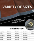 Heavy Duty Tarp 6x8 Foot Waterproof Tarpaulin with Grommets shown with size variety, tear resistant gray brown material
