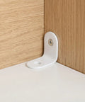 Stainless Steel L Shape Corner Bracket With Screws For Wood Shelves And Furniture, White Right Angle Support For Built To Last Storage