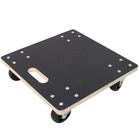 Huge 15 Inch Furniture Dollies With Heavy Duty 1320 Lb Load Capacity Moving Platform For Pianos Safes Fridges Couches And Washing Machines Set Of 2 Smooth Rolling Wood Sliders Easy Transport Black showing black wood platform with wheels.