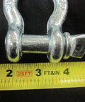 Bow Shackle Anchor Pin D Ring Recovery Tow Chain for Marine Boats 2 Ton Heavy Duty Half Inch Diameter 3-3/16 Inch Length