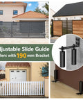 Heavy Duty Sliding Gate Roller Hardware Kit With Steel Wall Mount Bracket And Nylon Roller Guide for various gates