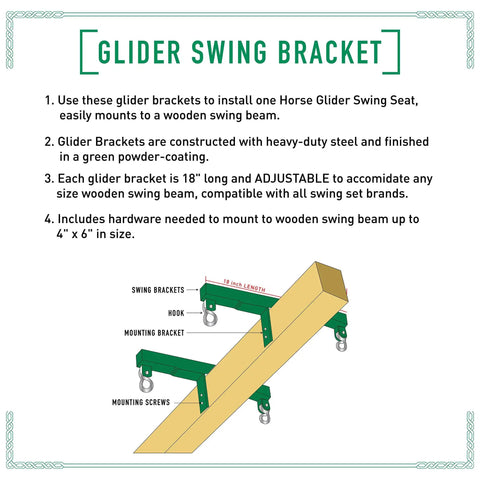 Heavy Duty Metal Swing Set Brackets And Hardware Set Of 2 For Backyard Horse Glider Swing Kids Outdoor Playset Accessories All Weather Lifetime Hanger Kit