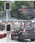 Badass Heavy Duty Electric Vehicle Charger Protection Box Wall Mounted Enclosure with thick steel in snowy weather.