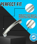 WB15X10278 Microwave Oven Door Handle Replacement for GE, stainless steel, angled view, fits JNM3161MF1SA.