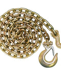 Coiled Binder Chain With Grab And Sling Hooks Grade 70 Standard Duty Three Eighths Inch By Eight Foot 6600 Pound Safe Working Load