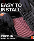 Easy installation of High Flow Engine Air Filter For Dodge Ram Trucks 2002 2025 That Boosts HP And Quicker Acceleration