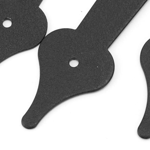 Beefy Heavy Duty Carbon Steel Garage Door Handle Set, Rustproof Matte Black Hinge Handles For Garage Shed Cabinet Barn Doors, 2 Pack, 16.1 Inch Long, Weatherproof Hardware close-up